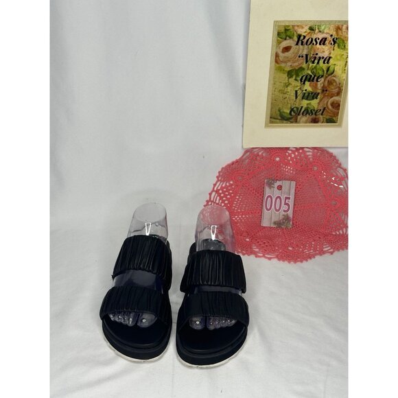 Sorel Roaming Two-Strap Black Slide Sandals Size 7 - Picture 4 of 11